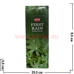 Благовония HEM First Rain (Первый дождь) 6шт/уп, цена за уп - фото 69380