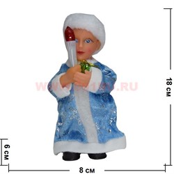 Снегурочка музыкальная со свечой на 2 АА батарейки - фото 70916