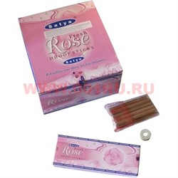 Благовония Satya Fresh Rose (Свежая Роза) 12уп х 10 палочек, цена за 12 уп - фото 71301