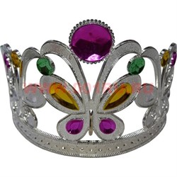 Корона детская с пухом (SM-08) цветная 120 шт/упаковка - фото 72303