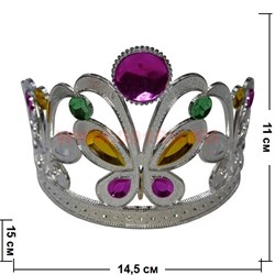 Корона детская с пухом (SM-08) цветная 120 шт/упаковка - фото 72304