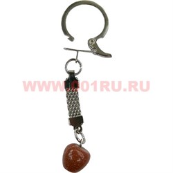 Брелок из коричневого авантюрина "Яблоко" 10 шт/связка - фото 74498