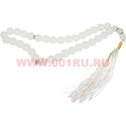 Четки из прессованного камня (белый агат) 12 мм - фото 75082