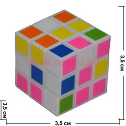 Игрушка Кубик головоломка цветной белый мини 30 мм 36 шт/упаковка - фото 75984