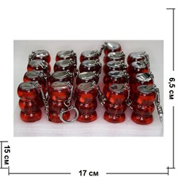 Зажигалка газовая турбо красная брелок 25 шт/бл - фото 76395
