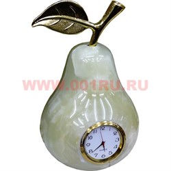 Часы из оникса "Груша" 9см (2х3) - фото 76950