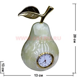 Часы из оникса "Груша" 20см - фото 76963