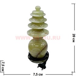 Лампа из оникса 20 см - фото 77096