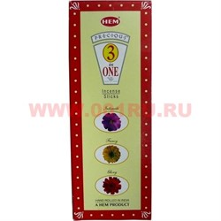 Благовония HEM "Precious 3 in 1" (цветочные 3 в 1) 6 шт/уп, цена за уп - фото 78320