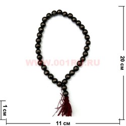Четки деревянные 35 бусин (темные и светлые бусины) - фото 78971