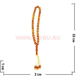Чётки янтарь оранжевые (KY-2291) пластмассовые 12 шт/упаковка - фото 81897