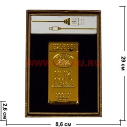 Зажигалка USB разрядная «слиток золота» - фото 83048