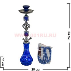 Кальян средний на 1 трубку (B1732) 53 см, 12 шт/кор, цвета в ассортименте - фото 83655