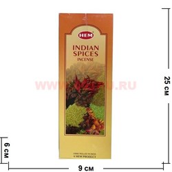 Благовония HEM "Indian Spices" (индийские специи) 6 шт/уп, цена за уп - фото 84763