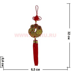 Подвеска Фэншуй "Рыба" деревянная, цена за 10 шт - фото 85528