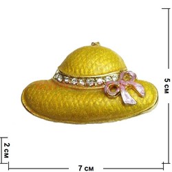 Шкатулка со стразами "Шляпа" - фото 85687