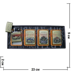 Зажигалка бензиновая оптом "American Classic" 4 шт\бл (8603), цена за 4 шт - фото 85996