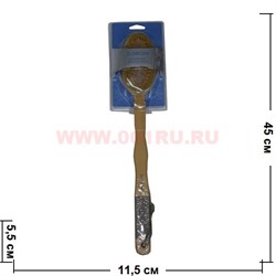 Щетка массажная для спины с натуральной щетиной basicare - фото 86347