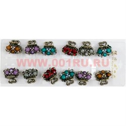 Заколки крабики сердечки (L-3100) цена за 12 шт - фото 86873
