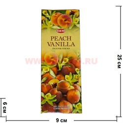 Благовония HEM Peach Vanilla (персик-ваниль) 6 шт/уп, цена за уп - фото 89679