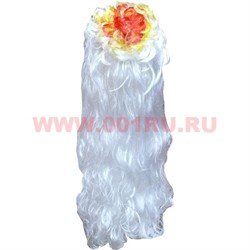 Парик белый 70 см - фото 91619