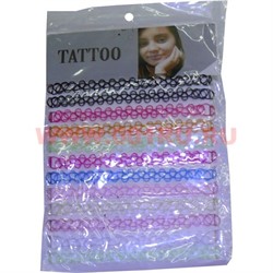 Чокер колье Tatoo (HR-S-822) цвета в ассортименте 12 шт/упаковка - фото 91985