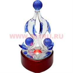 Кристалл "Дельфины" большой 20 см - фото 92636