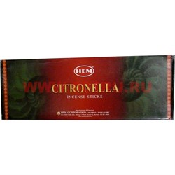 Благовония HEM "Цитронелла", цена за уп из 6 шт - фото 92914