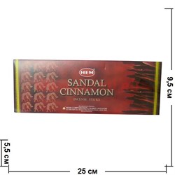 Благовония HEM "Sandal Cinnamon" (Сандал+Корица) 6 шт/уп, цена за уп - фото 94016