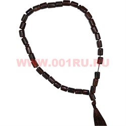 Четки из обсидиана (бочонки) 33 бусины (Армения) - фото 96589