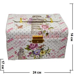 Шкатулка большая (152) 4 рисунка 14х17х24 см - фото 96630