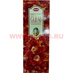 Благовония HEM "Красная роза Гулаб", цена за уп из 6 шт - фото 96874