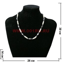 Бусы из гематита + майорка - фото 97311