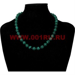 Бусы из малахита 10 мм (иммитация) - фото 97401