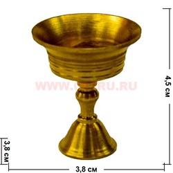 Чаша буддийская латунная 1 размер 45x35 мм - фото 98076