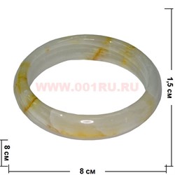 Браслет из оникса цельный 1,5х8 см - фото 98248