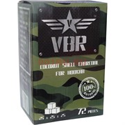 Кокосовый уголь VBR для кальяна 72 кубика 25 мм