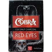 Кокосовый уголь Cobra Red Eyes 72 кубика 25 мм