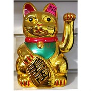 Кот Манеки-неко (KL-152) пластиковый 18 см 48 шт/кор