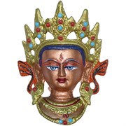 Маска Тара из металла малая цветная