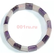 Браслет из аметиста и авантюрина прямоугольный
