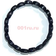 Браслет из темно-синего авантюрина прямоугольный округлый
