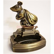Пепельница с зажигалкой «Крыса» настольная