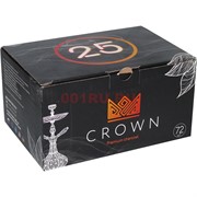 Уголь для кальяна кокосовый Crown 72 шт 1 кг