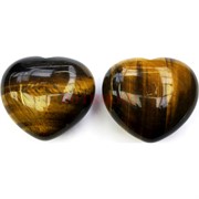 Сердце из натурального тигрового глаза 4x4,5 см