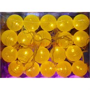 Новогодние гирлянды 5 м желтые LED 20 шт/уп