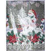 Скатерть из льна 150x220 см новогодняя