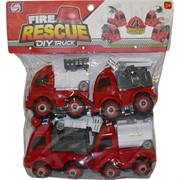 Машинки Пожарные Fire Rescue DIY 4 шт/набор разборные