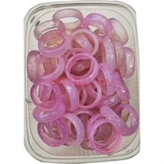 Кольцо из розового кварца граненое (разные размеры в ассортименте)