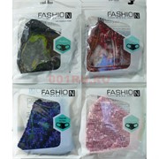 Маска защитная Fashion Mask с пайетками (R-003) расцветки в ассортименте